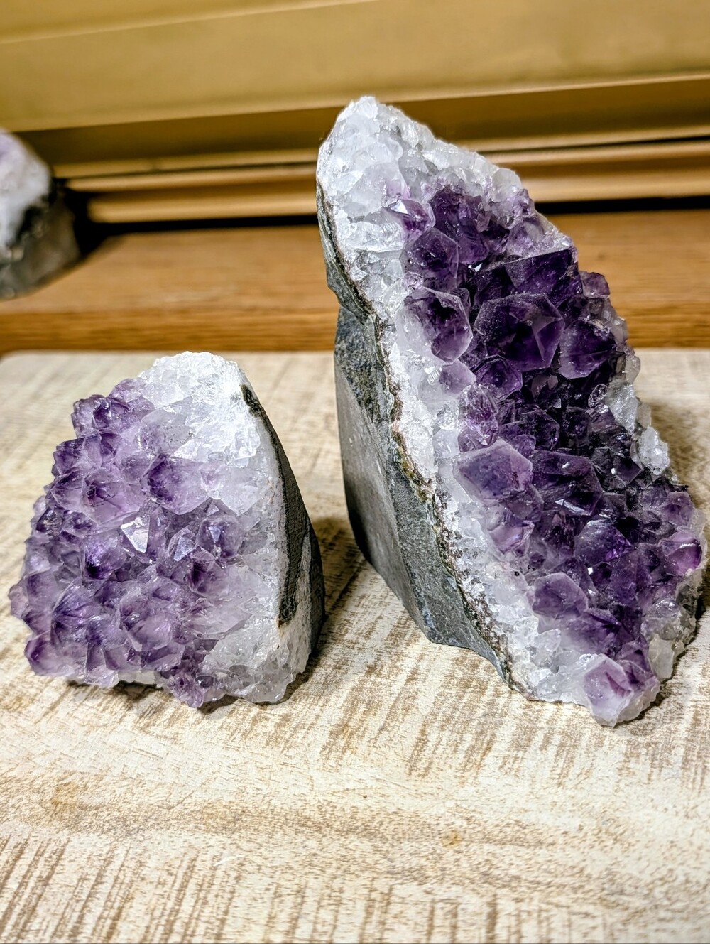 Pair of Brazilian Amethysts in Rich Purple 3 & 1/2 Pounds!